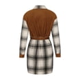 thumbnail image 5 of BLVB Women's Fall Clothes Plaid Shacket Jacket Long Sleeve Button Down Lapel Flannel Shirts Fashion Blouse Coats with Pockets, 5 of 5