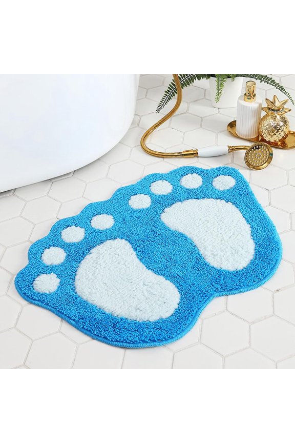 Absorbant Bathroom Rugs And Mats Sets Non-slip Luxury Footprints Shower Shaggy Floors Extra Thick Super Soft