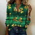 thumbnail image 5 of Craaazy Women's Fashion St. Patrick's Day Printed Casual Long Sleeve Loose Lapel ButtonCardigan Blouse Gifts, 5 of 5