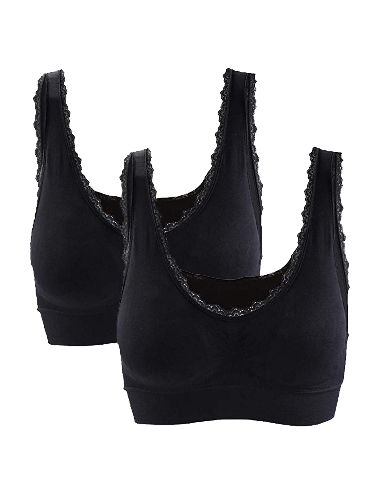 Allegra K Women's Removable Pads Seamless Wirefree Sleep Vest Tops Bra