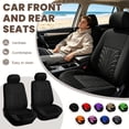 thumbnail image 3 of Universal 4-Piece Car Seat Cover Set Tire Tread Embossed Breathable Knit Fabric Protectors for Most Sedans SUVs and Trucks Beige, 3 of 3