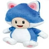 Sanei Super Mario 3D World Neko Cat Toad 7.5" Plush Doll