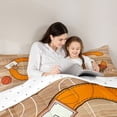 thumbnail image 5 of Homewish Boys Sport Basketball Full Size Comforter Sets, Initial C Letter Bedding Comforter Set, Chic Stripes Abstract Reversible Bedding Sets, Super Cozy Room Decor, 3 Pieces, 5 of 8