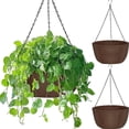 thumbnail image 2 of SDFGTstore 3PCS Weather Resistant Hanging Flower Basket For Planting Garden Balcony Decors, 2 of 11