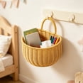 thumbnail image 5 of Imitation Rattan Woven Small Storage Baskets for Organizing, Wall Hanging Imitation Wicker Basket for over Toilet Storage Shelf, Home Decor, Living Room, 5 of 6