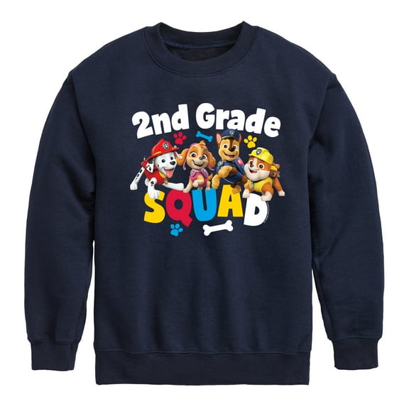 Paw Patrol - Squad Second Grade - Toddler & Youth Crewneck Fleece Sweatshirt