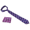 thumbnail image 2 of Mens Tie Set, Stylish Beautiful Exquisite Texture Mens Ties Polyester Silk Wide Applications Plaid Design  For Conferences For Wedding For Parties, 2 of 8