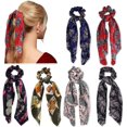 thumbnail image 1 of 6 uds. De coleteros para el pelo, bandas elásticas de seda satinada para el pelo, soporte para cola de caballo, lazos, accesorios Vintage para el cabello para mujeres y niñas, 1 of 5