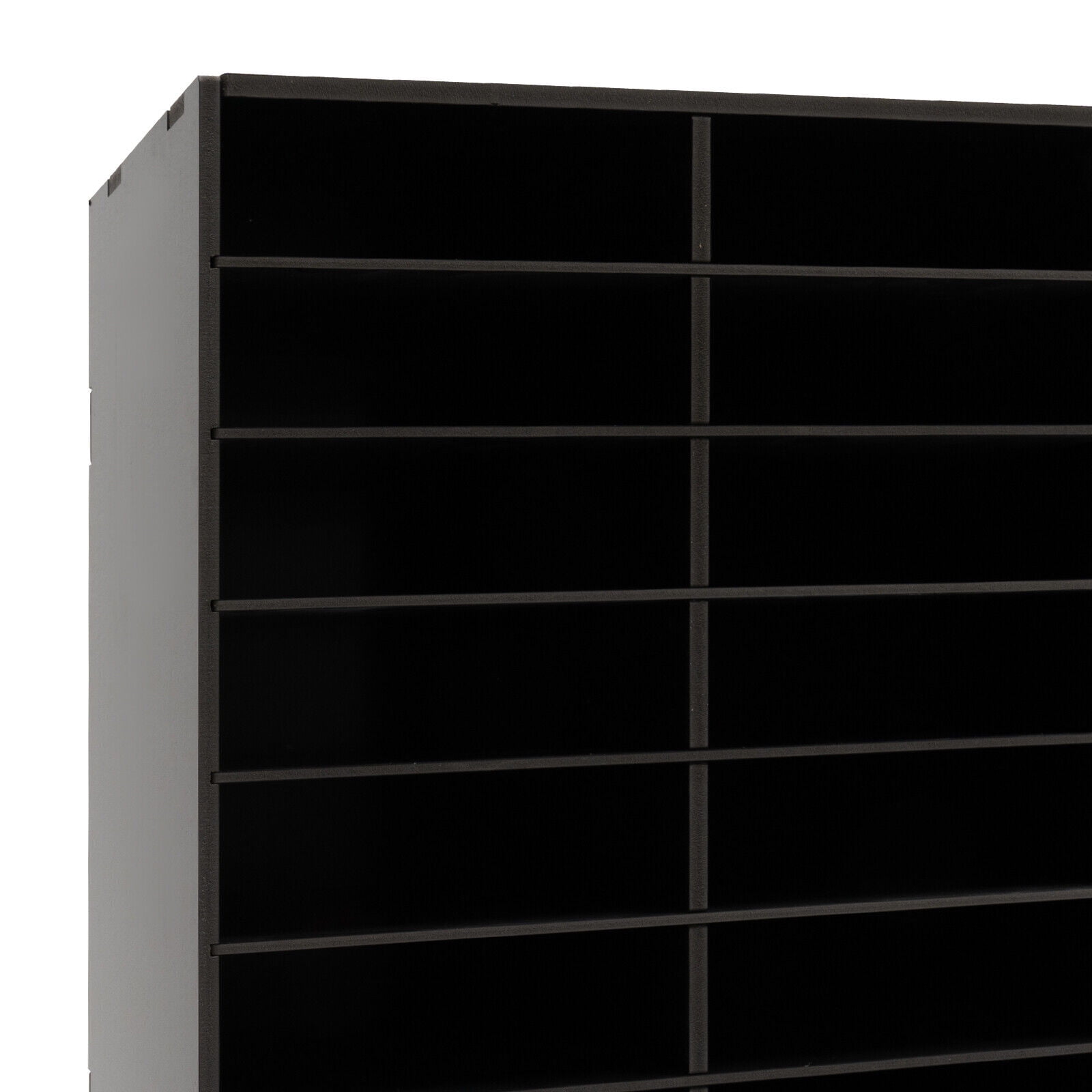 White/Black Literature Organizer, 24/36 Compartments Paper Storage Cabinet Mail Organizer,Desktop File Sorter Mail Center Mailbox School Classroom Keepers for Home&Office