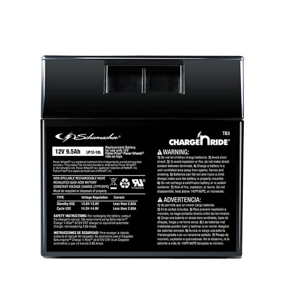 Batería Schumacher Electric TB3 12 V 9.5 Ah para Ride on Toys