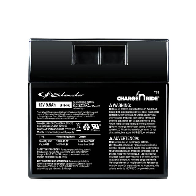 Batería Schumacher Electric TB3 12 V 9.5 Ah para Ride on Toys