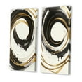 thumbnail image 3 of Designart "Curvaceous Black and Gold Design I" Abstract Spirals Wall Art Set Of 2 - Black Abstract Canvas Set For Living Room Decor, 3 of 7