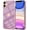 Lavender, variant on for iPhone 11 Case Compatible MagSafe, Clear Glitter Cute Laser Holographic Heart Pattern for Women Girls, Anti-Scratch Hard PC Protective Phone Cover for Apple iPhone 11 2019, Rainbow Heart