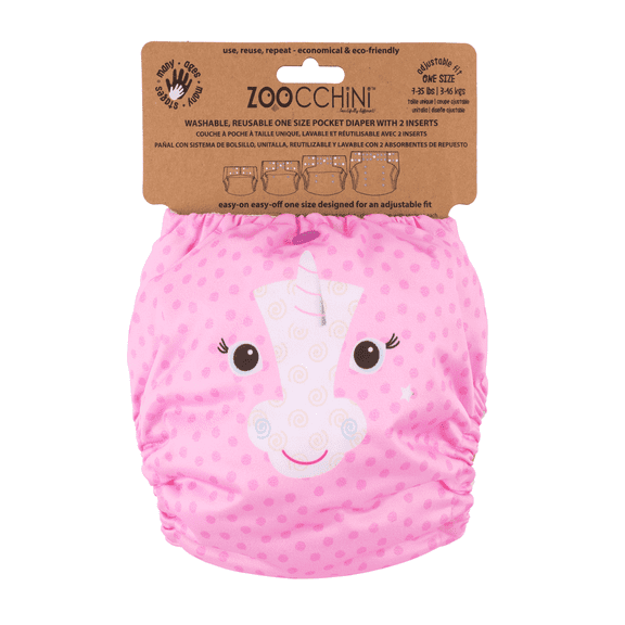 ZOOCCHINI Reusable Cloth Pocket Diaper - Allie the Alicorn