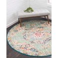 thumbnail image 2 of Unique Loom Penrose Center Medallion Rug3' 3 x 3' 3 Round Green/Beige, 2 of 4