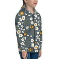 thumbnail image 5 of Kdxio Flowers and Bee Pattern Kids Boys Girls Zip Up Hoodie 3D Printed Hooded Sweatshirt Hoody Coat with Pocket 7-12 Y-Small, 5 of 6