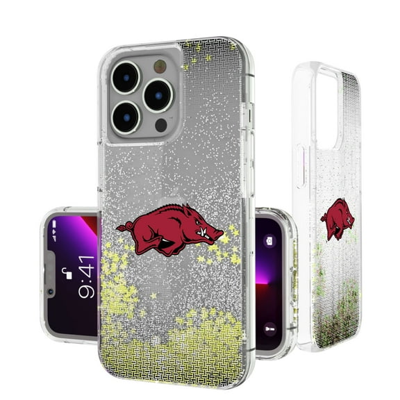 Arkansas Razorbacks Linen Logo iPhone Glitter Case