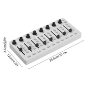 Walmeck MIDI Controller with 43 Buttons 8 Knobs 8 Push Buttons, BT Connection, Battery/Type-C Supply, USB MIDI Controlle Mixer for Electroacoustic Instruments