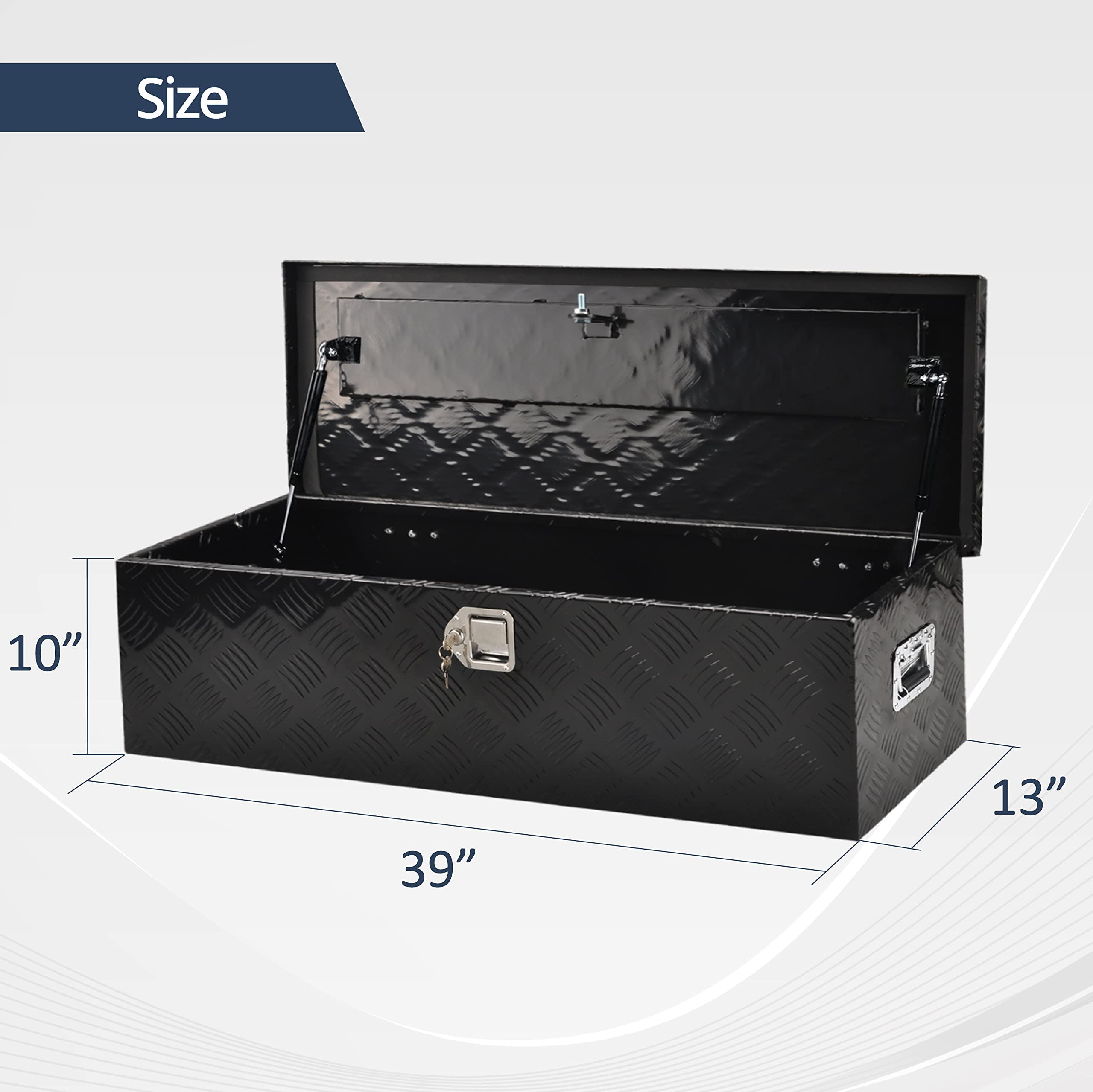 BATONECO PERFORMANCE Durable Tool Boxes & Organizers, Aluminum Black, 39 x 13 x 10 Inches, 19 lb
