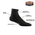 thumbnail image 5 of Darn Tough Men's Hike Quarter Midweight Hiking Socks with Cushion, Medium Size, Onyx Black (2-Pack), 5 of 5