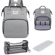 Behome Diaper Bag Backpack, Large Waterproof Baby Bag with Changing Pad, Stroller Straps & Insulated Pockets, Multifunctional Travel Diaper Bags For Mom & Dad