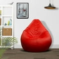 thumbnail image 2 of Ample Decor Leatherette Bean Bag Cover (No Filling), Ideal for Children and Teenagers - Red, 2 of 6