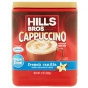 Hills Bros Sugar Free French Vanilla Cappuccino Beverage Mix, 12 Oz