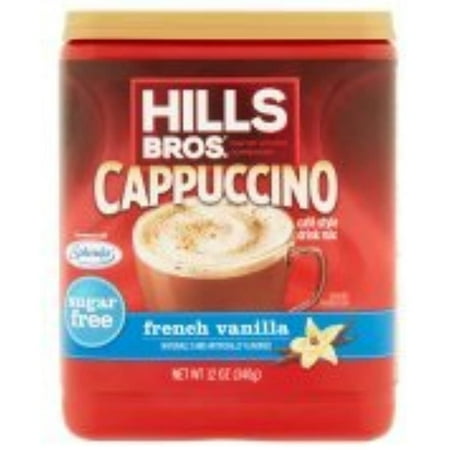 Hills Bros Sugar Free French Vanilla Cappuccino Beverage Mix, 12 Oz