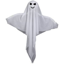 BinKFF Halloween Decorations 27.5" Hanging Ghosts Light Up Kit Decor LED Ghost Light Indoor Bedroom Wall Outdoor Fall Party Garden Patio Front Porch Yard Scary Cute Halloween Ghost Decor