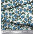thumbnail image 3 of Soimoi Rayon Fabric Leaves & Floral Block Print Fabric by Yard 56 Inch Wide, 3 of 3