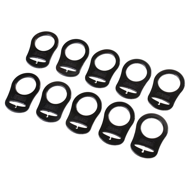 Paquete de 10 Anillos de Soporte Adaptador de Silicona Estilo Botón para Clips de Cinta para Chupete de Bebé / NUK Negro Sunnimix Anillos de silicona para chupete