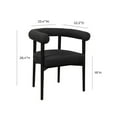 thumbnail image 3 of TOV Furniture Spara Black Boucle Dining Chair, 3 of 7