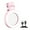 Pink, variant on Pebbuoy LED Selfie Ring Light 180-Degree Rotatable Design Super Bright 3 Modes Rechargeable Phone Magnetic Selfie Light Makeup Fill Light with Mirror