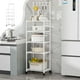 thumbnail image 2 of Carrito de cocina de 5 niveles con ruedas, organizador multiusos para cocina, baño y sala de estar, color blanco o negro., 2 of 6