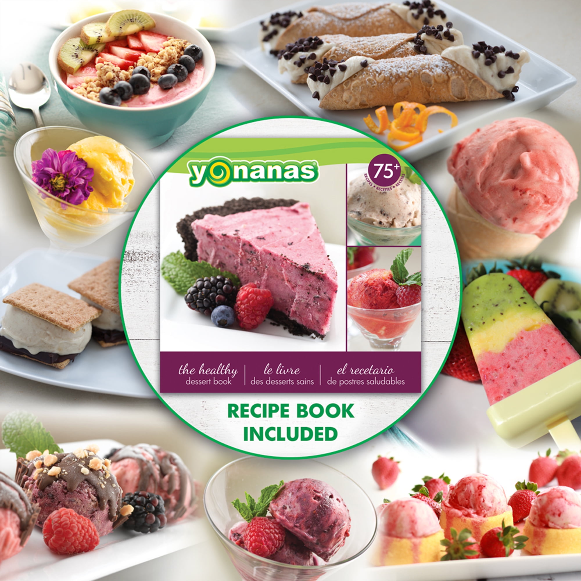 Yonanas Deluxe Healthy Fruit Soft-Serve Dessert Maker, Pink
