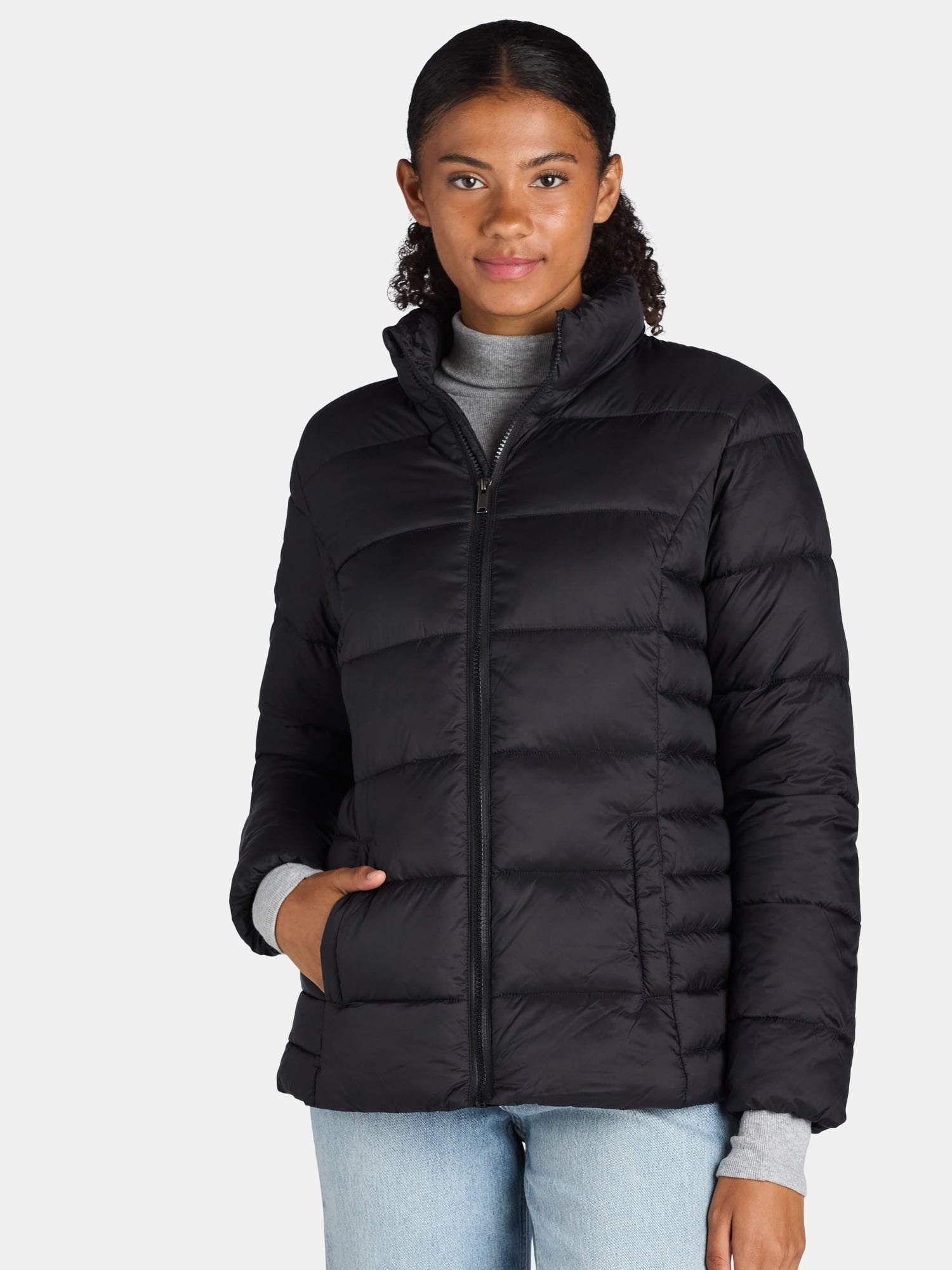Time and Tru Women's and Women's Plus Core Puffer, Sizes XS - 3X