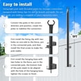thumbnail image 7 of 2 Pack 5Ft String Light Poles,Light Poles for Outside String Lights,Outdoor Light Poles with Fork,Metal Pole Stand for Patio,Backyard,Deck, 7 of 7