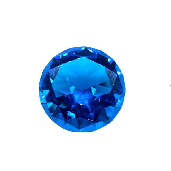 Tripact Crystal Glass Diamond Shaped Paperweight for Home Décor and Gifts—Additional Engraving Available. [Turquiose]