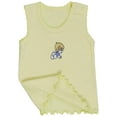 thumbnail image 4 of ToBeInStyle Girls' Pack of 4 Ultra-Soft Cotton Tank Tops w/ Ruffle Hem - Baby Steps - 6-9 Months Old, 4 of 4