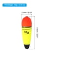 thumbnail image 2 of Uxcell 0.35oz Fishing Slip Bobbers 4 Pack EVA Fishing Float Yellow, 2 of 6