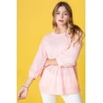 thumbnail image 2 of Eloges Women's Solid Pastel 3/4 Sleeve Drop Shoulder Waffle Knit Top, 2 of 5