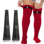 Gotik Leg Rings Punk Leg Harness Garter Belt Elastic Adjustable Leg Garter Belt Harness Thigh Loop for Thigh High Socks