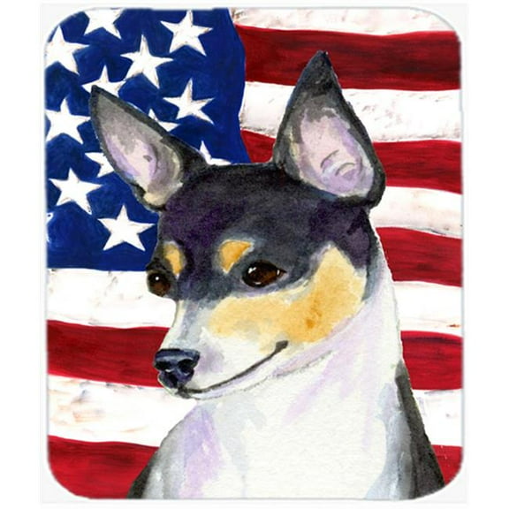 Carolines Treasures  Usa American Flag With Fox Terrier Mouse Pad