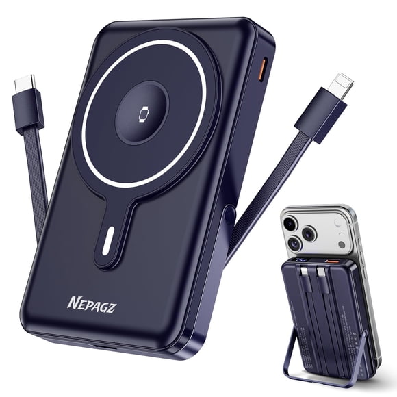 Cargador portátil Nepagz Magsafe de 10000 mAh con soporte plegable