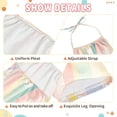 thumbnail image 6 of Girls' Jumpsuits Rompers Summer Casual Sleeveless Rompers With Pockets Spaghetti Strap Romper Pastel Rainbow Colors Pattern 2T, 6 of 7