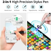 Capacitive Stylus Pen (4 Pack), Universal Stylist Pens 2 in 1 Precision Series Fine Point Disc Touch Screen for iPhone/iPad/Android/Tablet and All Screens