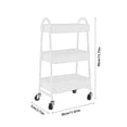 thumbnail image 3 of Ovzne Trolley Shelves Kitchen Bathroom Bathroom Floor Removable Storage Rack Multi Layer Bedroom Bedside Snacks On Clearance, 3 of 6