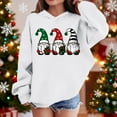 thumbnail image 2 of Lorytime Christmas Hoodies for Teen Girls Unisex Santa Claus Sweatshirt Long Sleeve Pullover Drop Shoulder Soft Tops White, 2 of 4