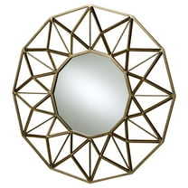 Octogone Wall Mirror Antique Gold