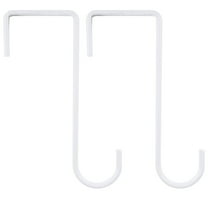 HEANUJJ 6-Pack White Steel Hanging Flower Pot Holders Outdoor Indoor Plant Hangers